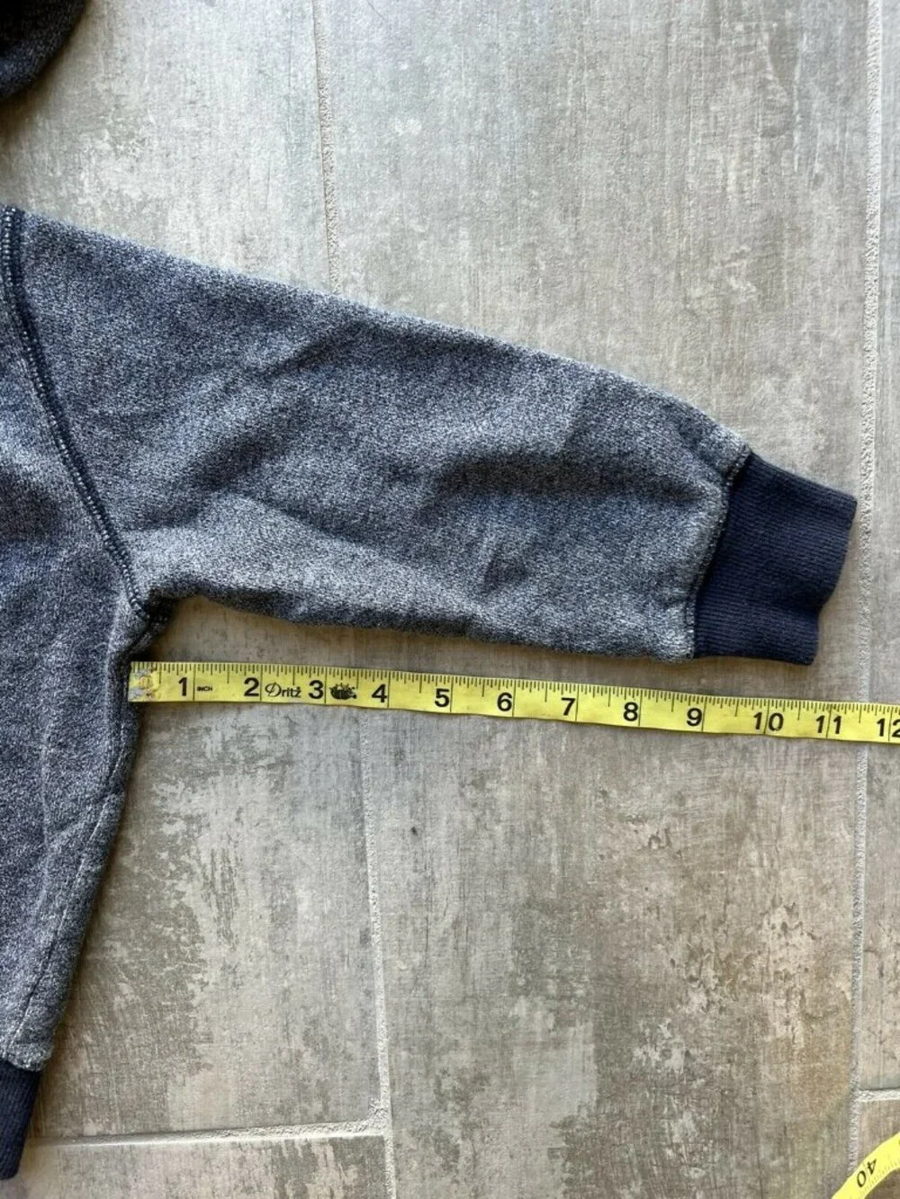 GYMBOREE Full Zip Up Hoodie Sweatshirt French Terry Denim Blue XS 4 Boys Toddler